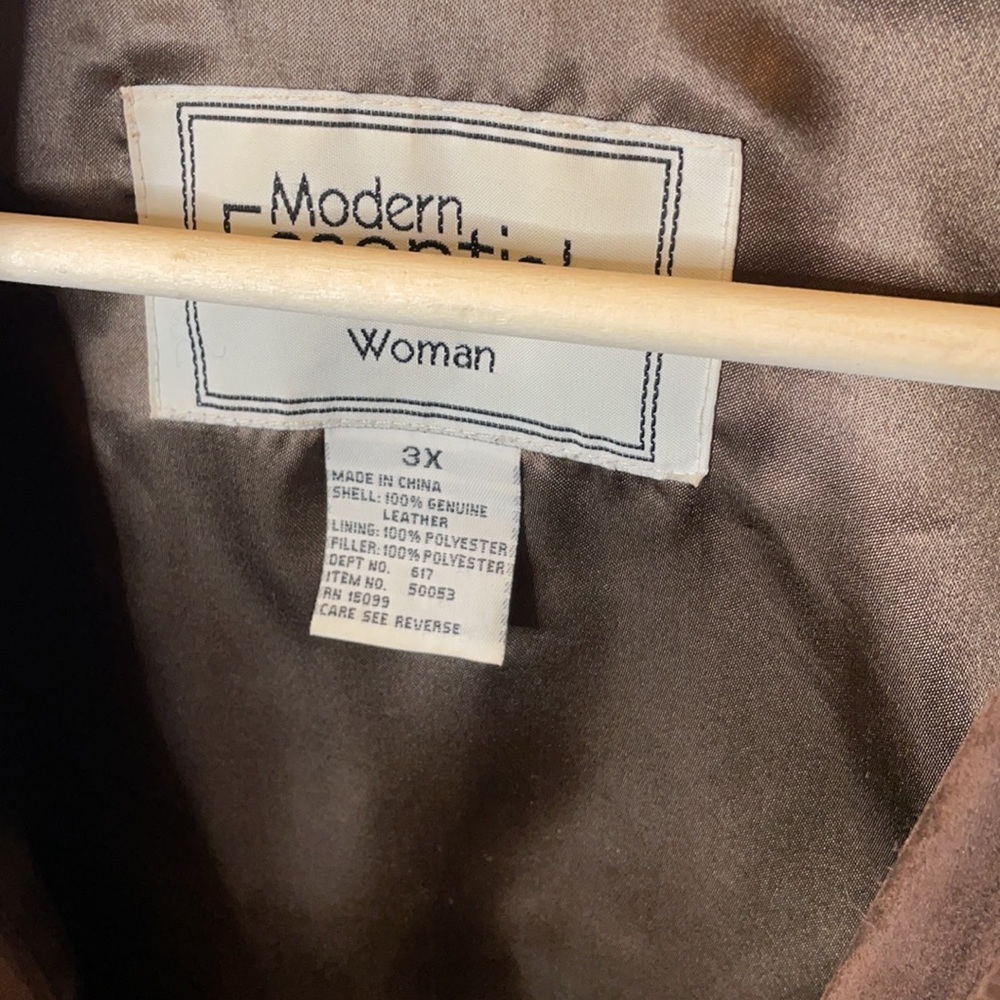 Woman’s leather Modern Essentials jacket size 3X - Picture 4 of 6